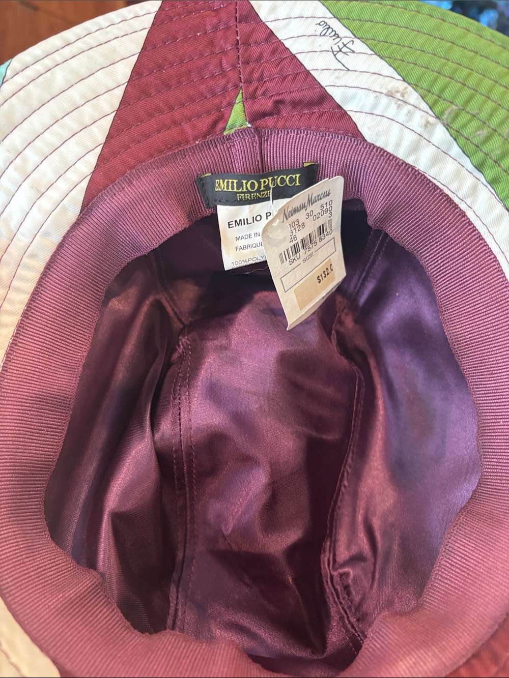 Vintage pucci bucket hat w original neiman marcus store tags! - Picture 6 of 6